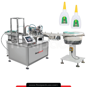 AUTOMATIC CYANOACRYLATE ADHESIVE BOTTLE FILLING AND CAPPING MACHINE