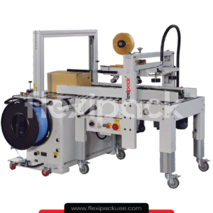 AUTOMATIC CARTON SEALING AND STRAPPING MACHINE COMBO