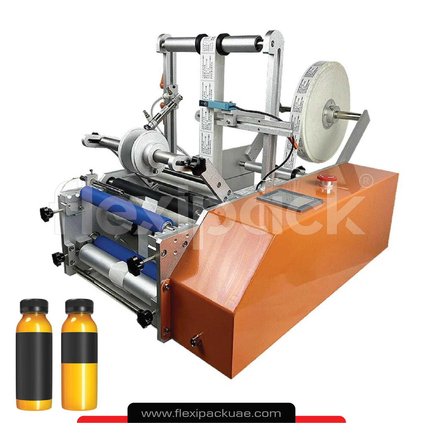 SEMI AUTOMATIC TABLETOP WRAPAROUND LABELING MACHINE – FLEXI PACK MACHINERY
