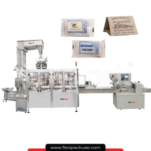 AUTOMATIC SERVO MICROWAVE POPCORN FILLING AND PACKING MACHINE